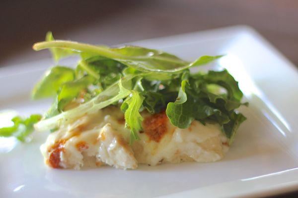 Garlic Chicken Pizza slice on a plate.  