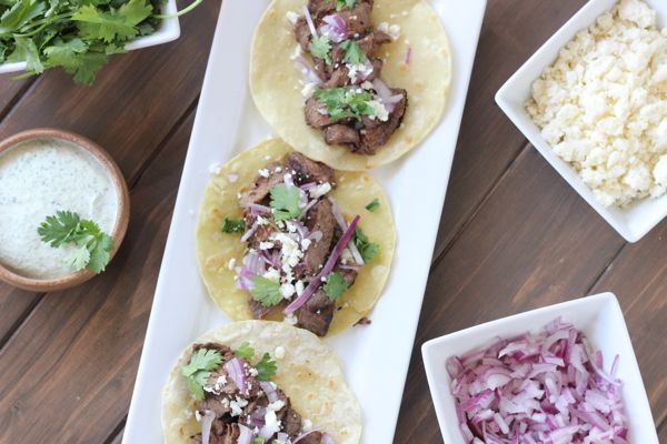 Steak Tacos With Cilantro Lime Cream
