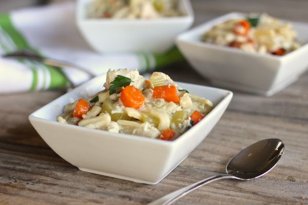 Easy Chicken and Noodles - this cozy one-dish meal with chicken, veggies and egg noodles is hearty and satisfying