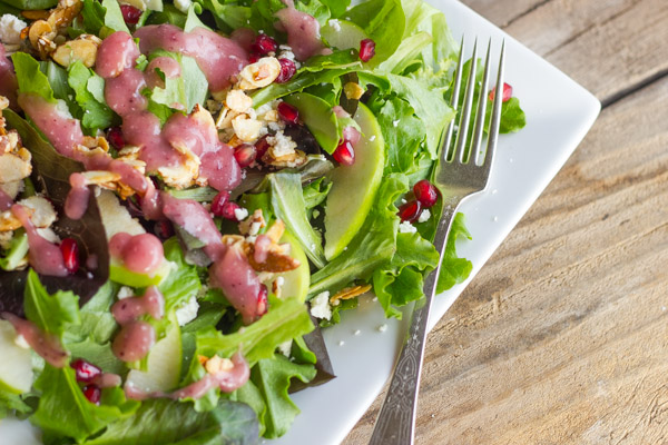 Harvest Salad With Cranberry Vinaigrette | lovelylittlekitchen.com