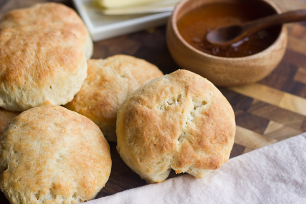Healthier Greek Yogurt Biscuits bake up soft and fluffy with a little less fat and a little more protein.