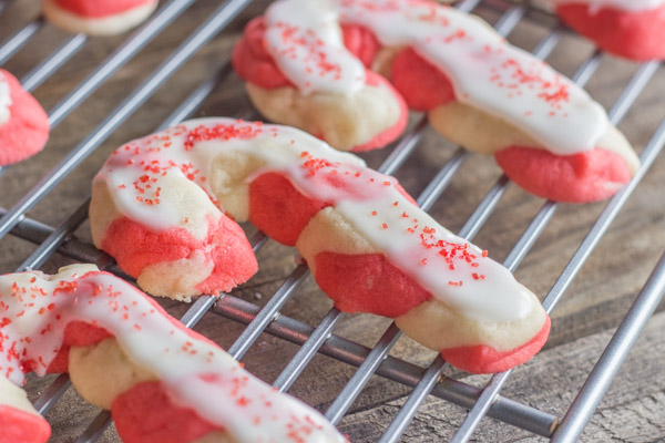 Iced Candy Cane Sugar Cookies