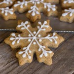 Iced Graham Cracker Snowflakes - homemade graham crackers made with whole wheat flour and honey