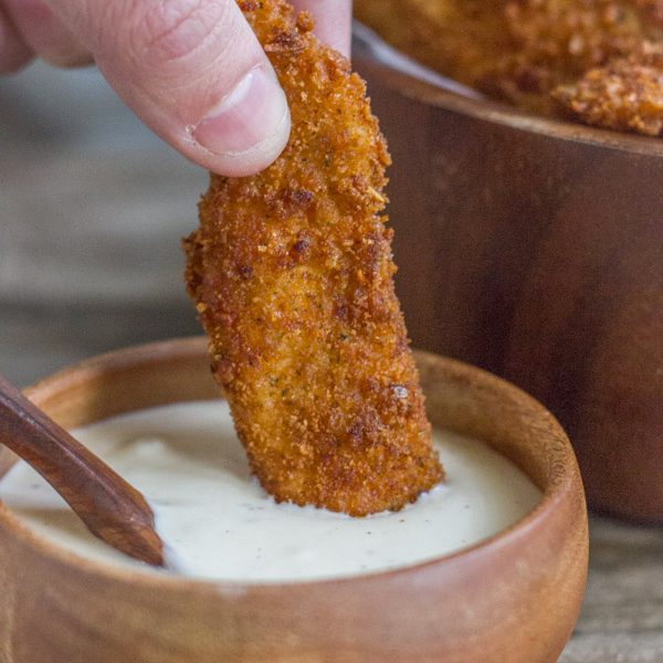 Crispy, crunchy, perfectly seasoned chicken strips.