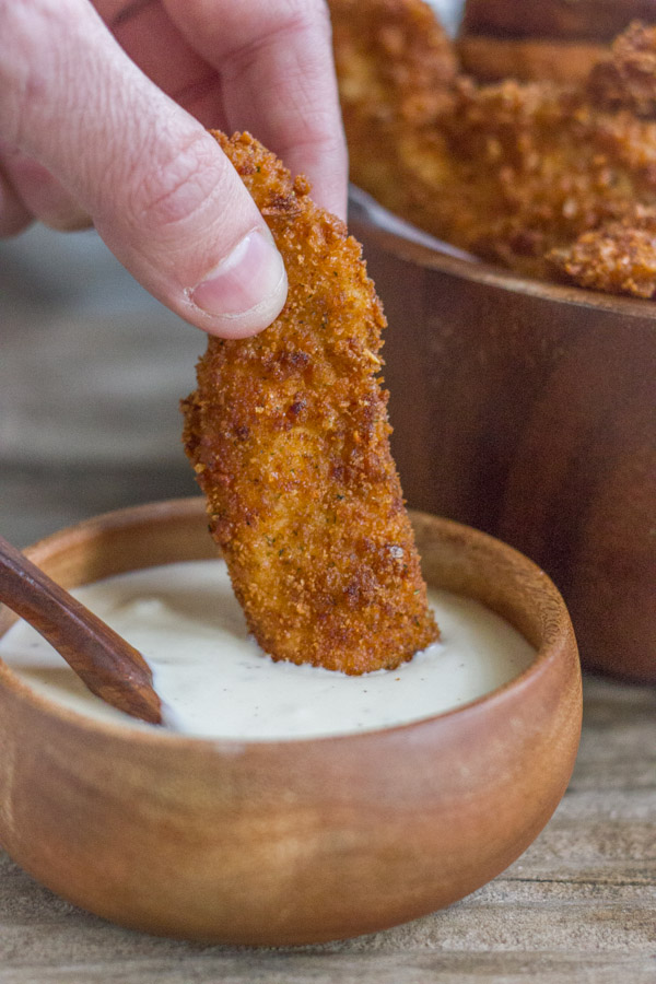 Crispy, crunchy, perfectly seasoned chicken strips.