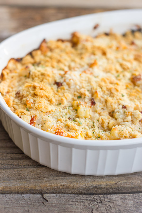 The creamy, crunchy potato side dish we all love, just lightened up a bit.
