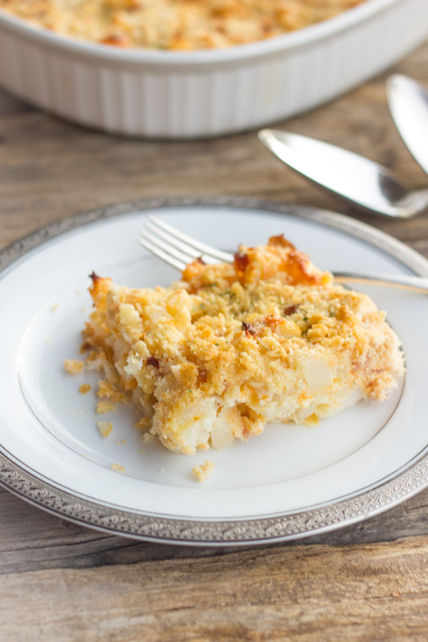 The creamy, crunchy potato side dish we all love, just lightened up a bit.