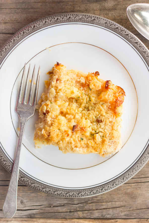 The creamy, crunchy potato side dish we all love, just lightened up a bit.