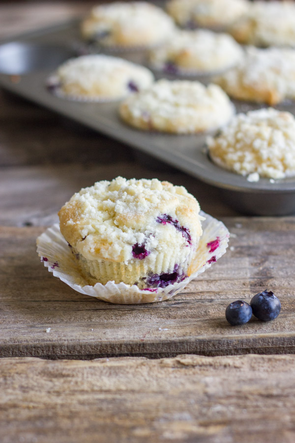 Tangy blueberries and a sweet, crumbly, buttery streusel topping.