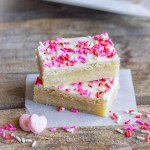 Easy White Chocolate Sugar Cookie Bars lovelylittlekitchen.com