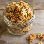 Wonderfully sticky and clumpy, this Homemade Coconut Oil Honey Almond Granola will make your day!
