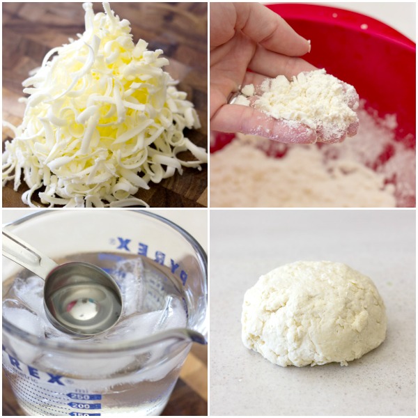 Step by step photos of how to make the pie crust for the Apple Hand Pies.