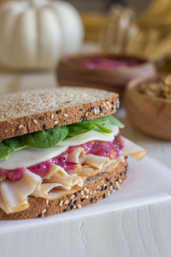 Turkey And Cranberry Sandwich - the cranberry pecan mayonnaise will make your Thanksgiving leftovers more than just leftovers!