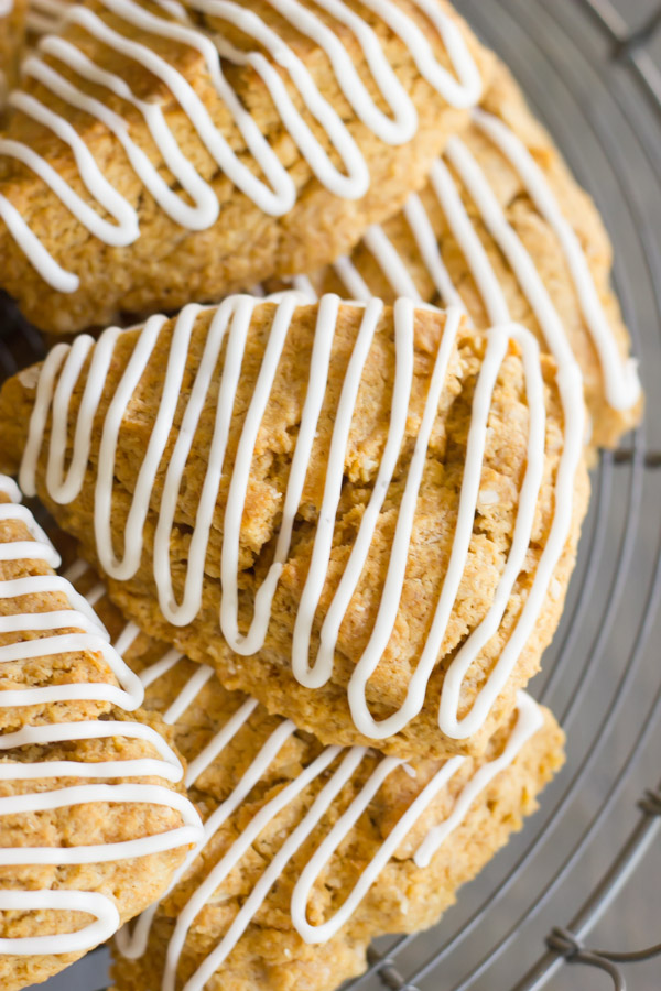 Iced Gingerbread Oat Scones - so simple to make and just the right amount of spice!