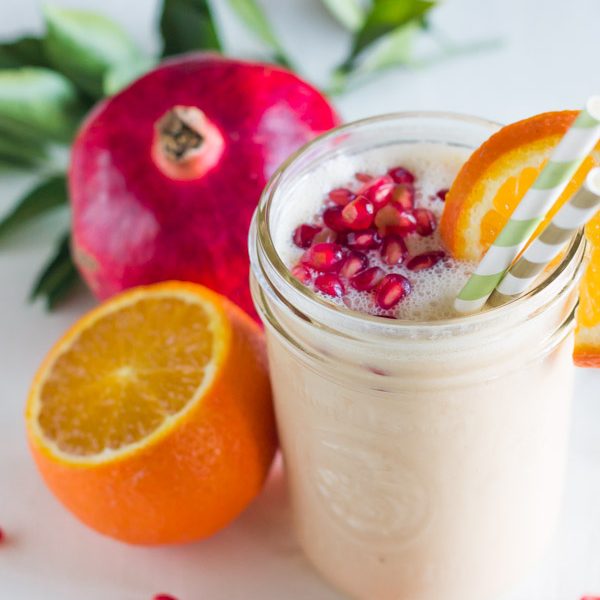 Pomegranate Citrus Smoothie - Creamy, tangy and sweet and packed with Vitamin C and antioxidants!