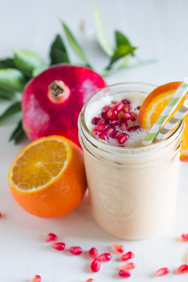 Pomegranate Citrus Smoothie - Creamy, tangy and sweet and packed with Vitamin C and antioxidants!