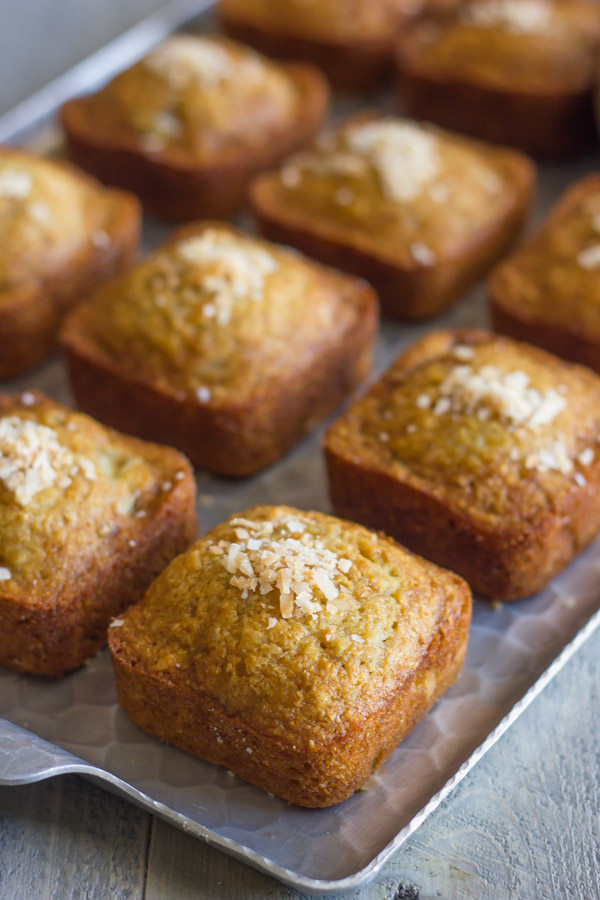 Whole Wheat Toasted Coconut Banana Muffins - made with white whole wheat flour and coconut oil. So good!
