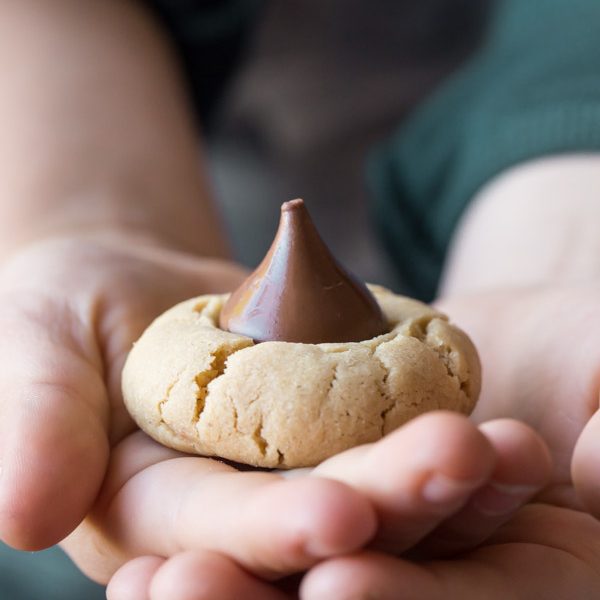 No Shortening Peanut Butter Blossoms - That classic Christmas cookie we love made with coconut oil instead of shortening!