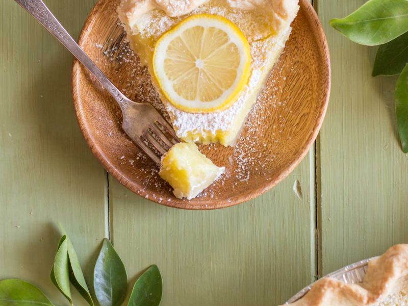 An easy and refreshing summertime dessert idea! The filling is made in the blender and uses one whole lemon!