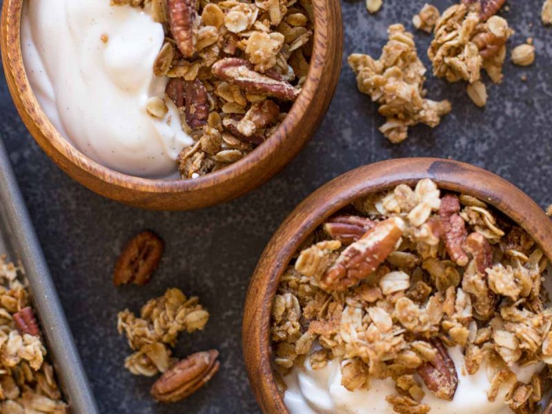Like your favorite little cookie, but in granola form! The perfect make-ahead breakfast for the holidays.