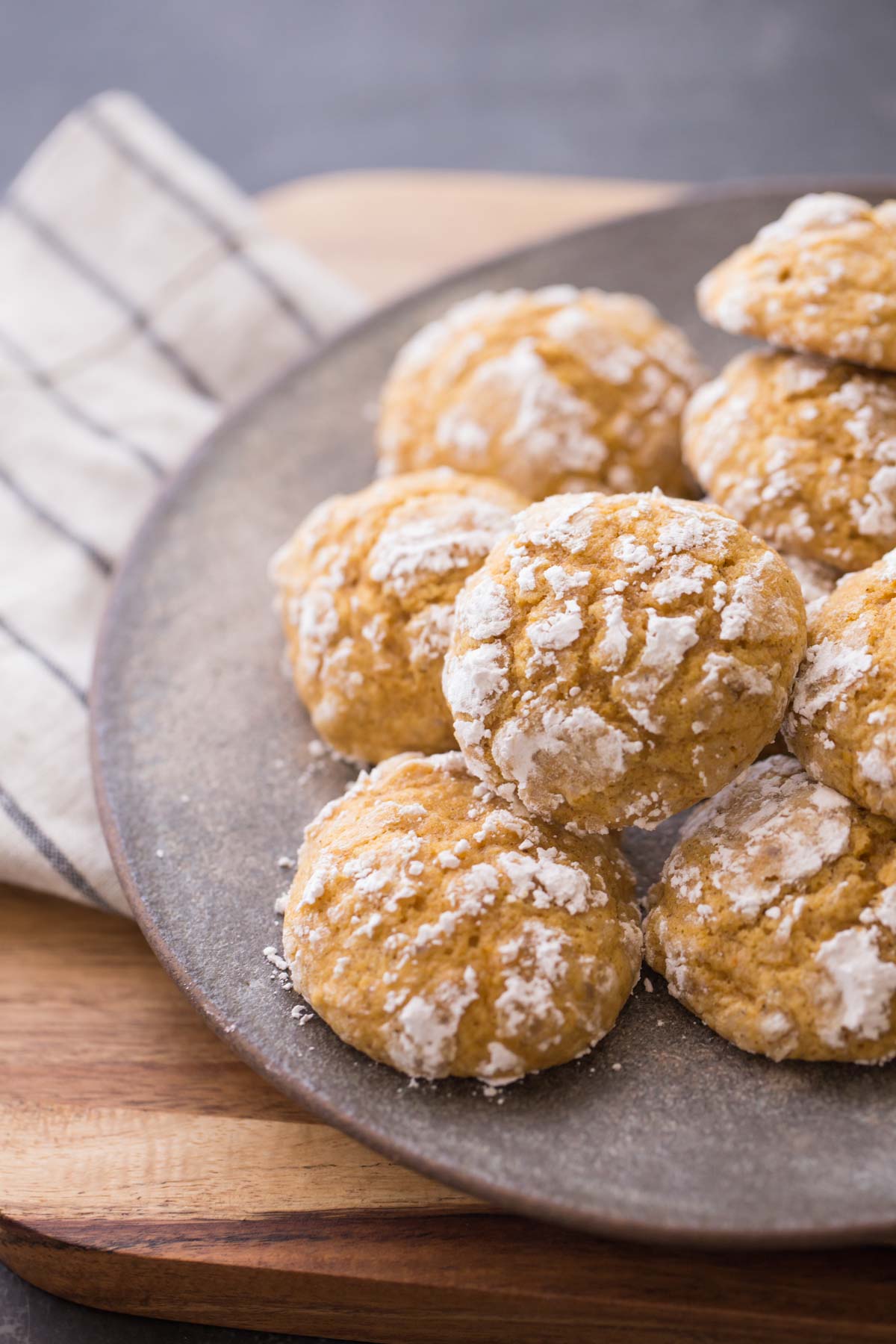 Soft Pumpkin Cookies on a plate.