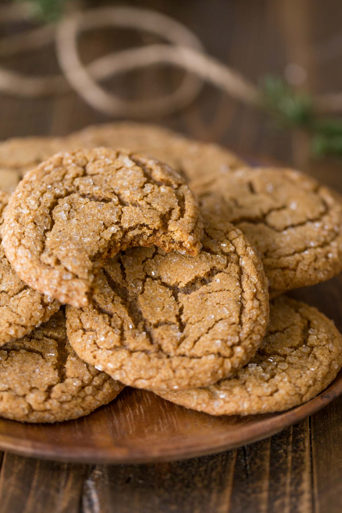 I love these Old Fashioned Ginger Snaps, with their sparkling sugary exterior, crisp edge and slightly chewy center!