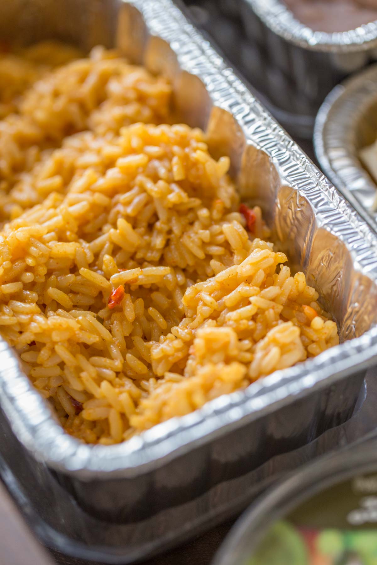 A pan of Spanish Rice. 