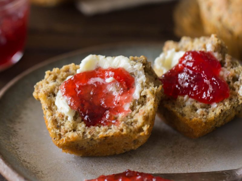 These Honey Bran Muffins are wholesome and delicious, the perfect base for a generous slathering of butter and jam!