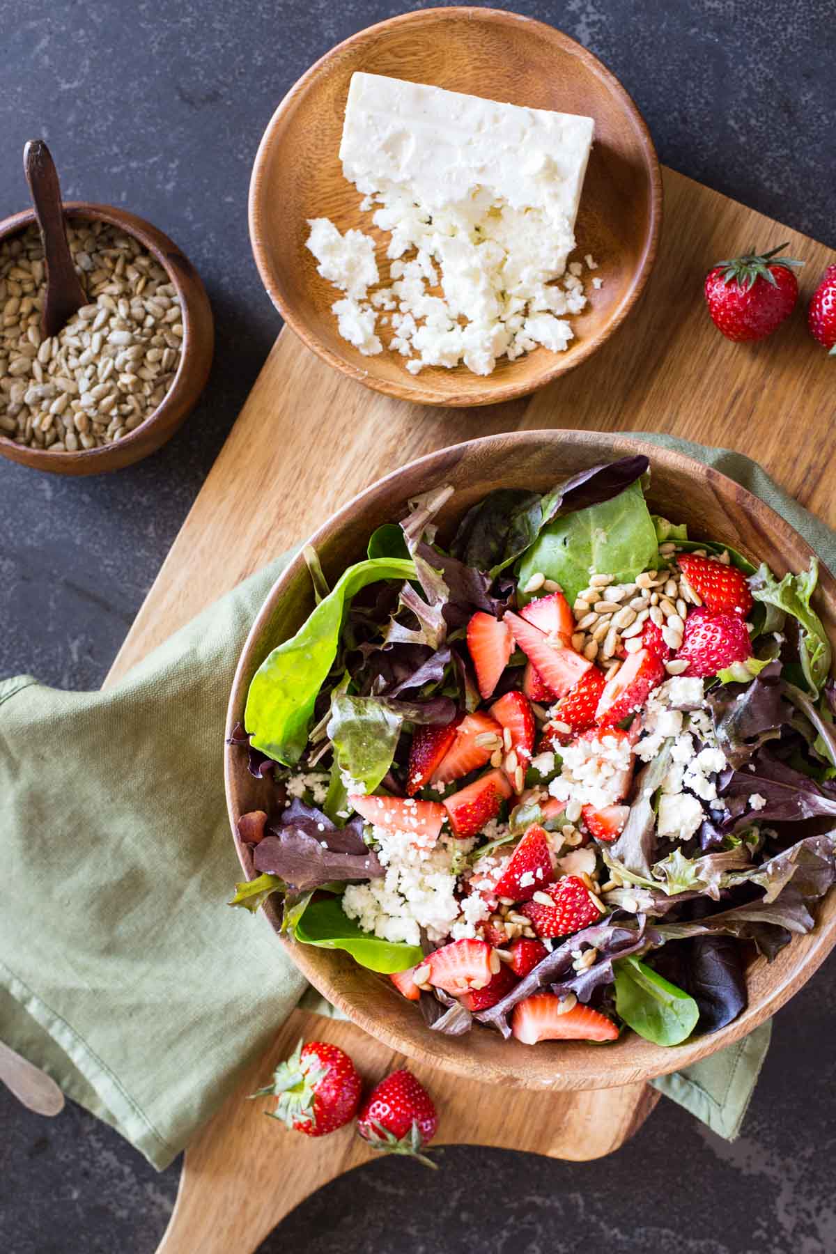 This Easy Strawberry Balsamic Salad has sweet, crunchy, and tangy all working together to make a party in your mouth. You'll love it!