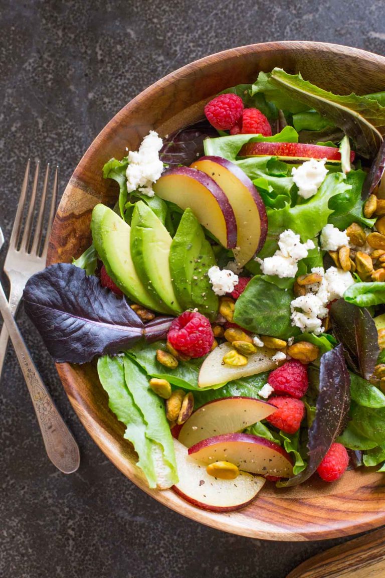 Summer Fruited Salad With Goat Cheese and Pistachios