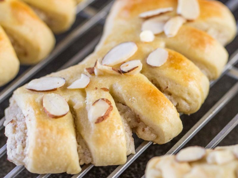 These Buttery Almond Bear Claws are a family tradition that I love. Who could resist that tender pastry with the sweet almond filling?
