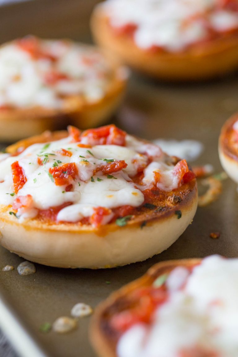 Homemade Mini Bagel Pizzas